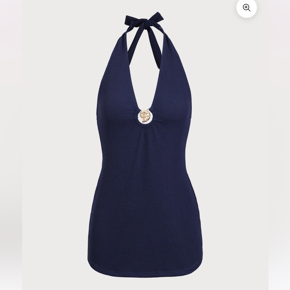 Samiol Blue Metallic Embellished Overskirt Bikini Cover Up Bodycon mini dress